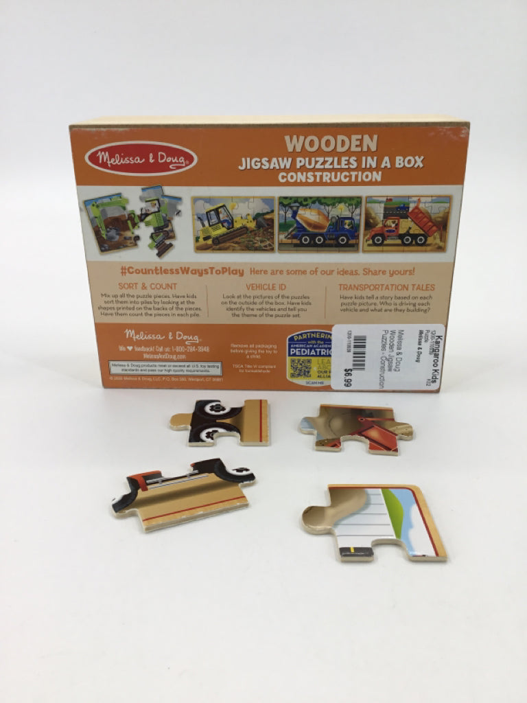 Melissa & Doug Wooden Jigsaw Puzzles - Construction