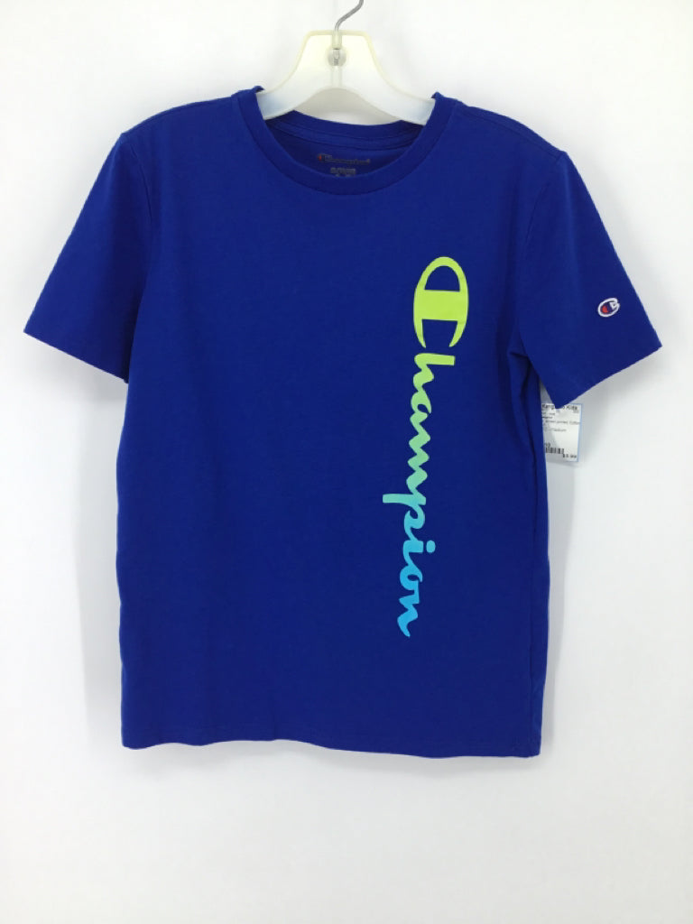 Champion Child Size 10 Blue screen printed T-shirt - boys