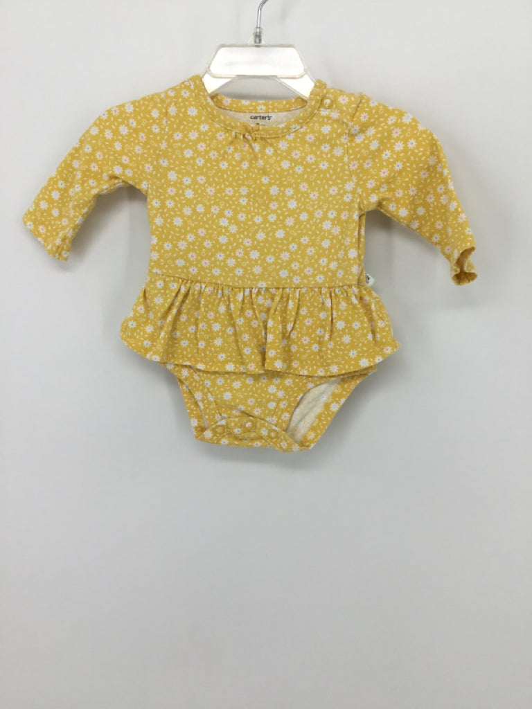 Carter's Child Size 3 Months Yellow Onesie