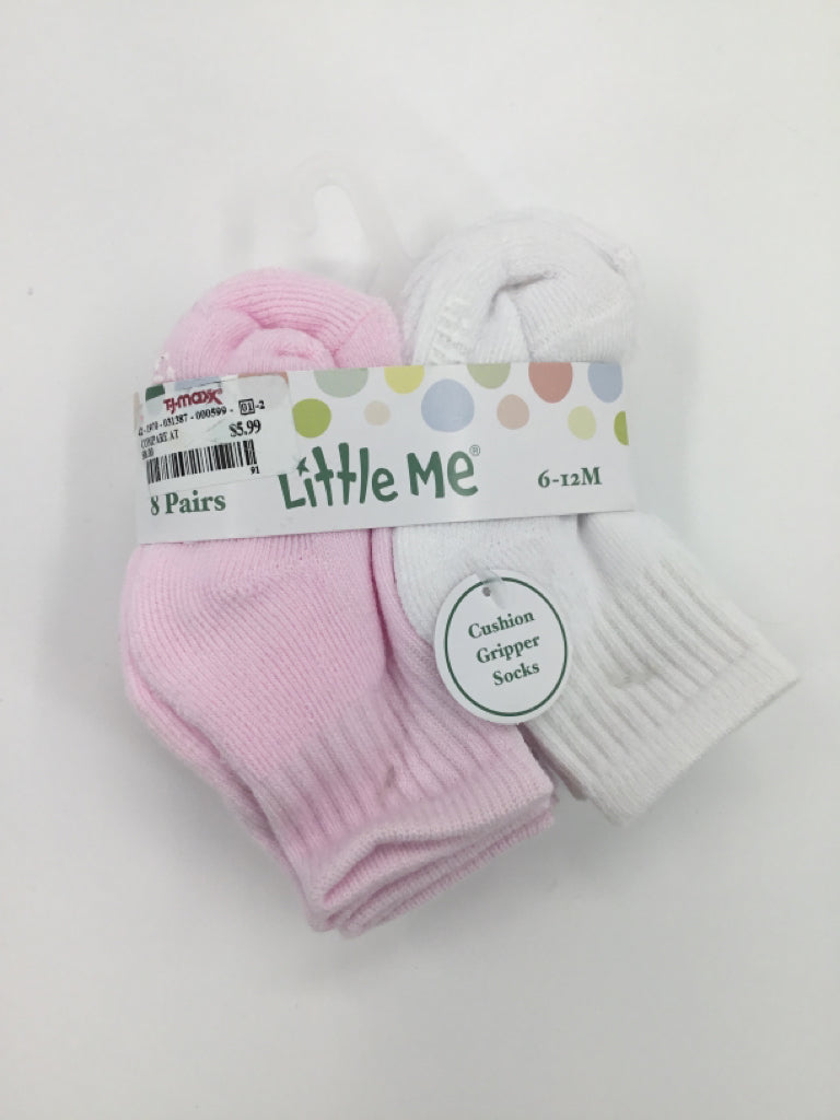 Little Me Child Size 6-12 Months Pink Socks - girls