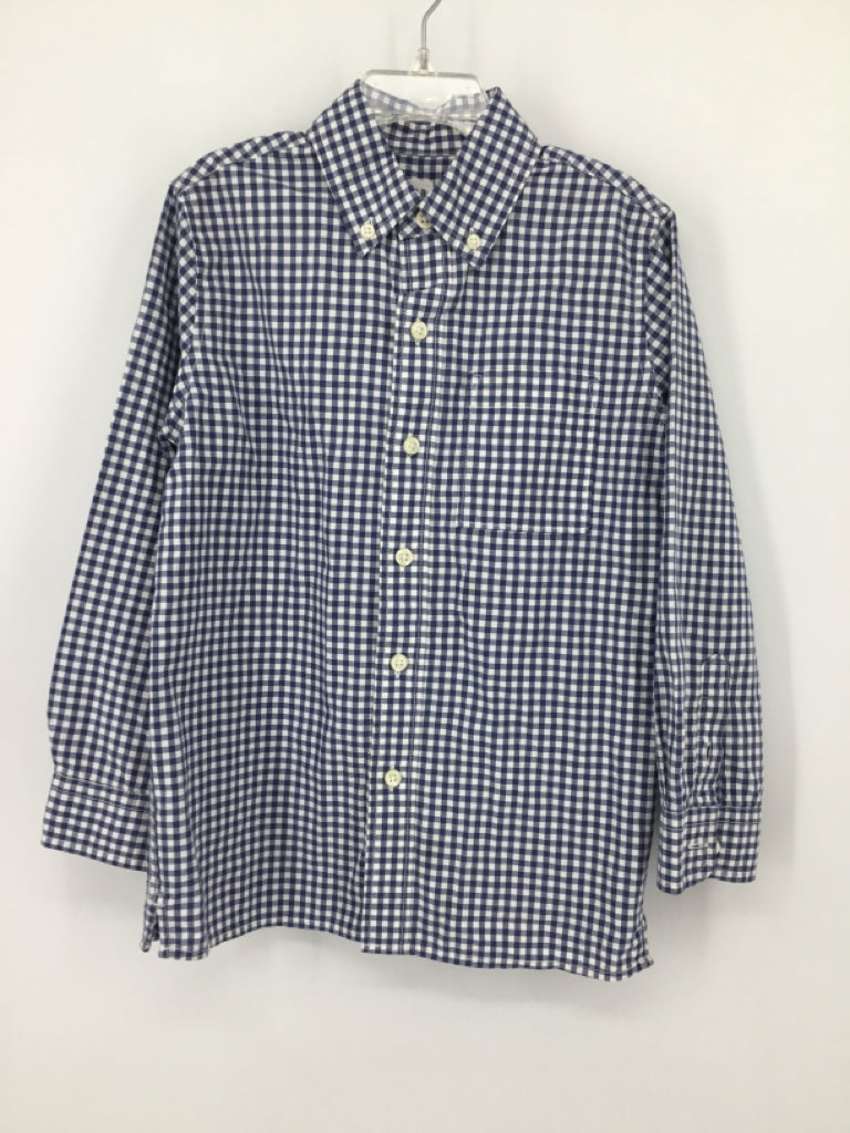 Gap Kids Child Size 6 Blue Checkered Shirt - boys