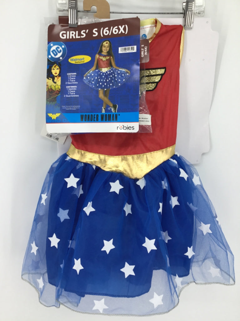 Rubies Child Size 6 Red Wonder Women Halloween Costume