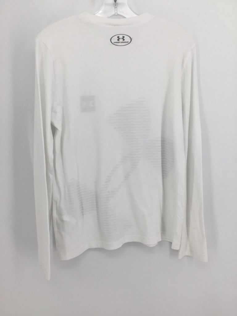 Under Armour Child Size 10 White screen printed T-shirt - boys