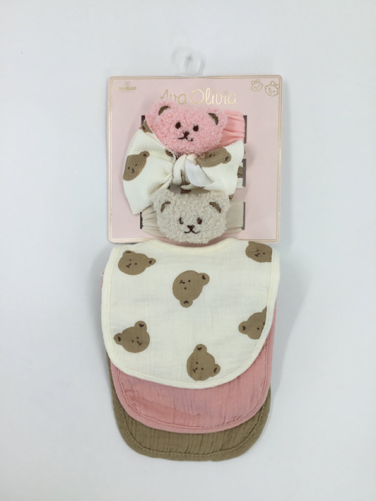 Apple + Ivy Pink 3 Pack Burp Cloth Set