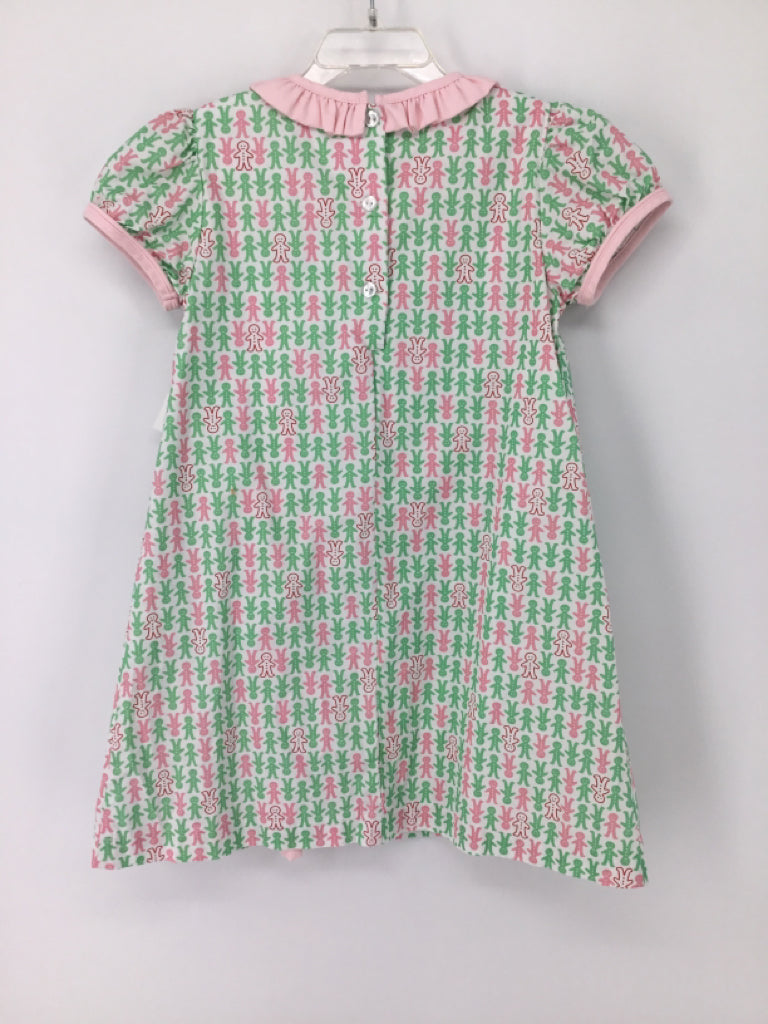 James & Lottie Child Size 6 Green Christmas Dress