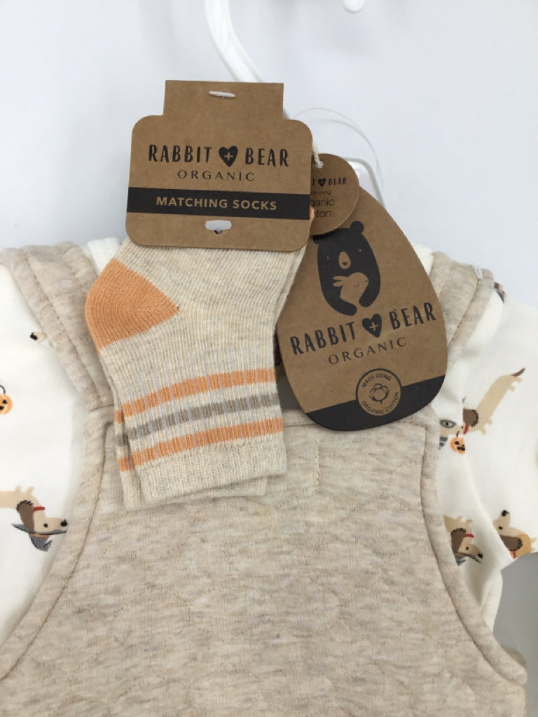Rabbit + Bear Child Size 3-6 Months Tan Halloween Outfit