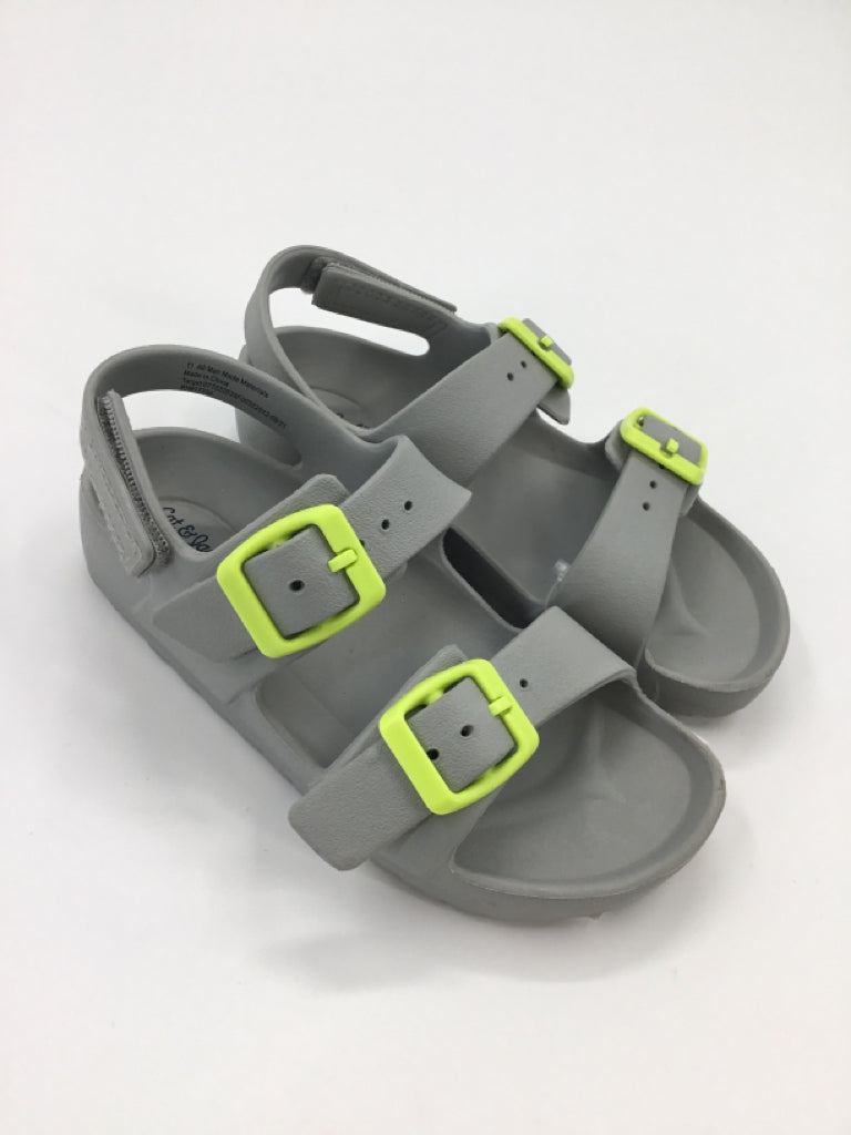 Cat & Jack Child Size 11 Gray Sandals/Flip Flops