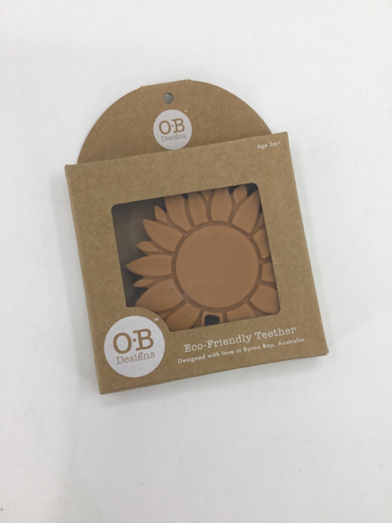 OB Designs Orange Silicone Sunflower Teether