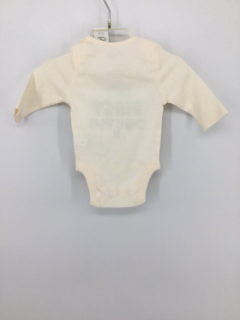 Old Navy Child Size 0-3 Months Cream Christmas Onesie