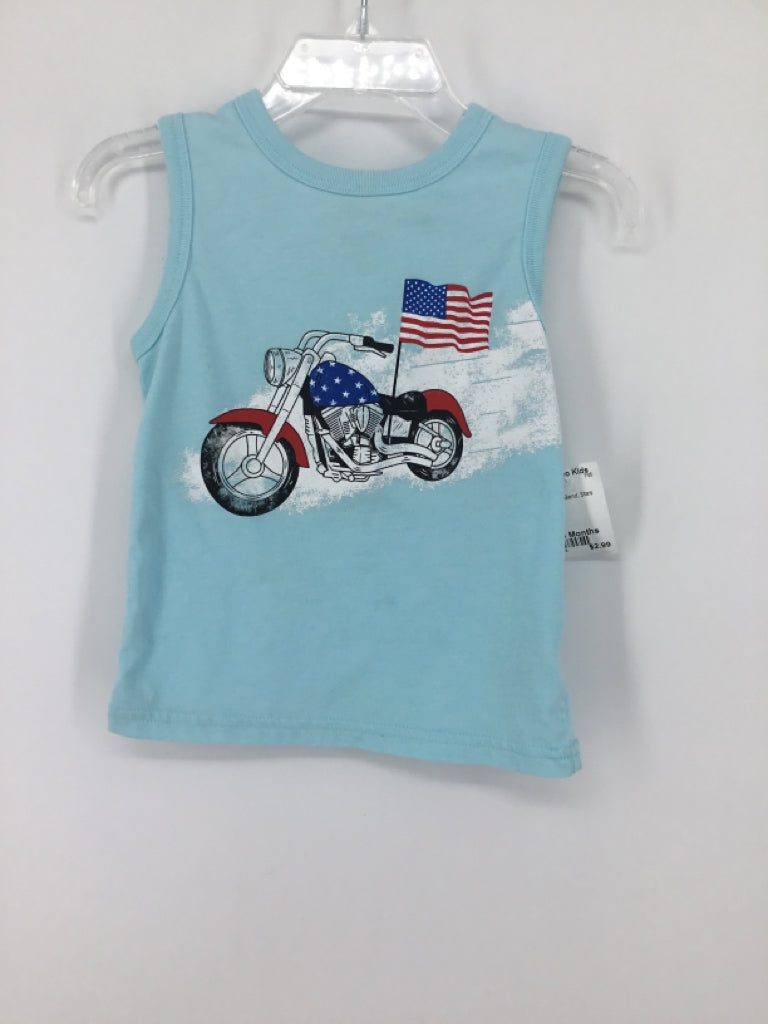 Cat & Jack Child Size 18 Months Blue Stars & Stripes Tank Top