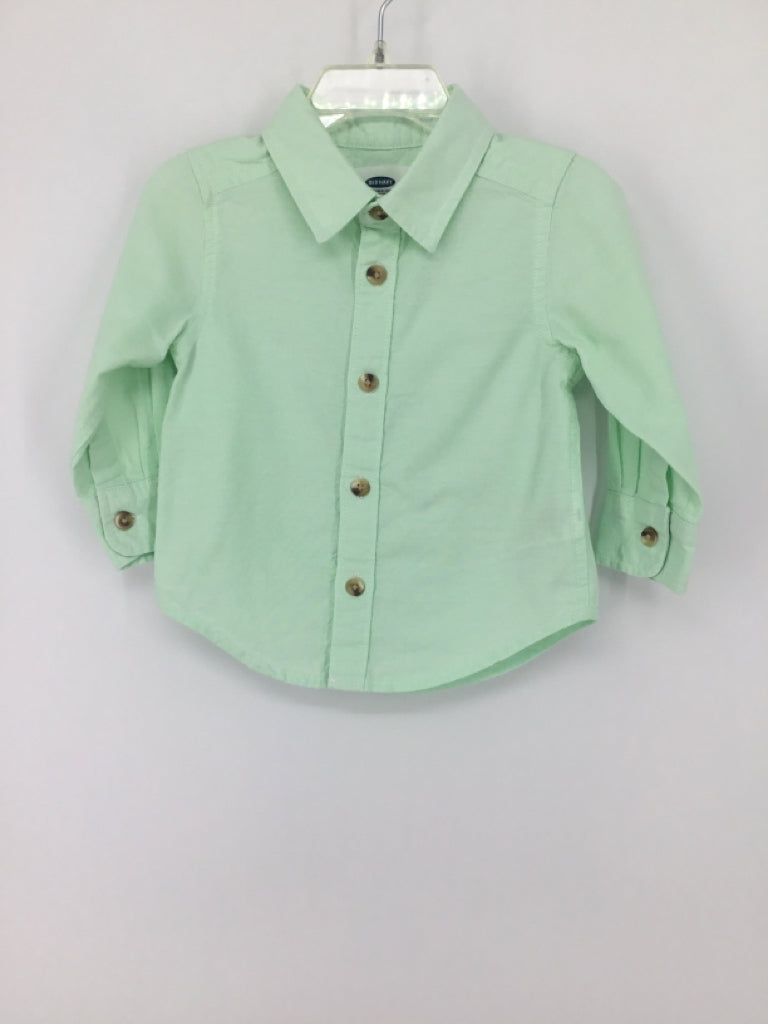 Old Navy Child Size 12-18 Months Green Solid Shirt - boys