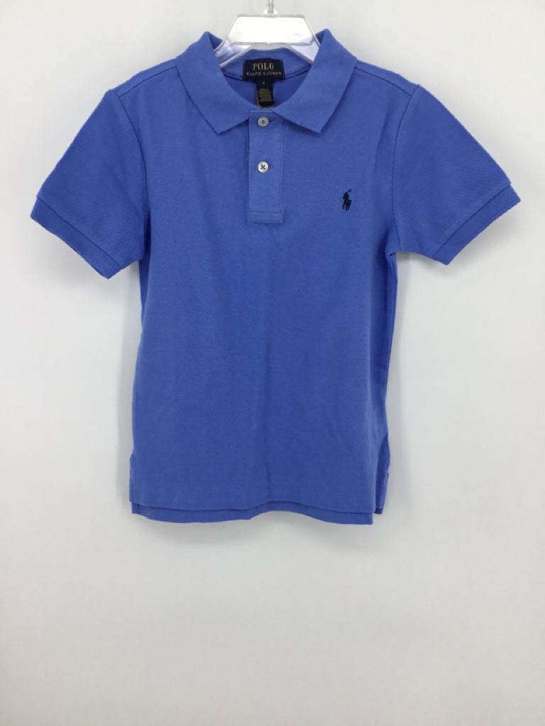 Ralph Lauren Child Size 6 Blue Solid Shirt - boys