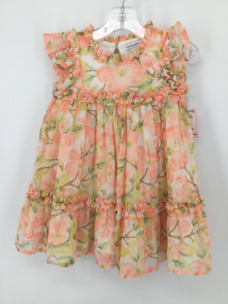 Cupcakes & Cashmere Child Size 24 Months Peach Dress - girls