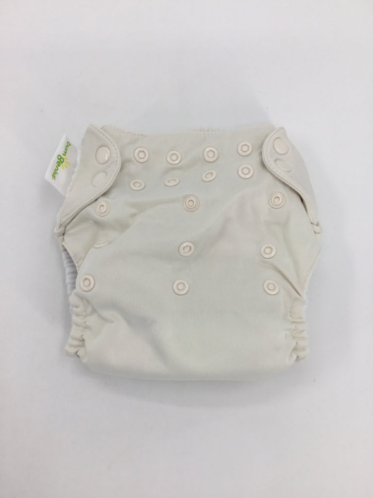 Bum Genius Child Size ONE White Solid Free Time Cloth Diaper
