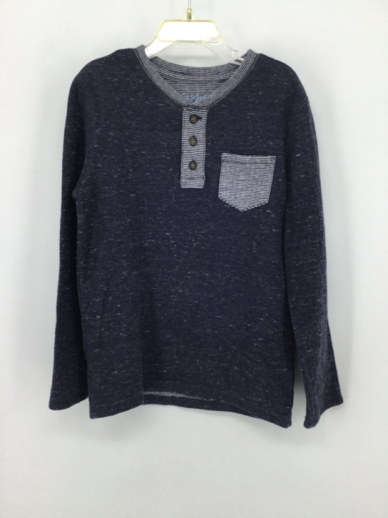 Cat & Jack Child Size 6 Blue Marbled Shirt - boys