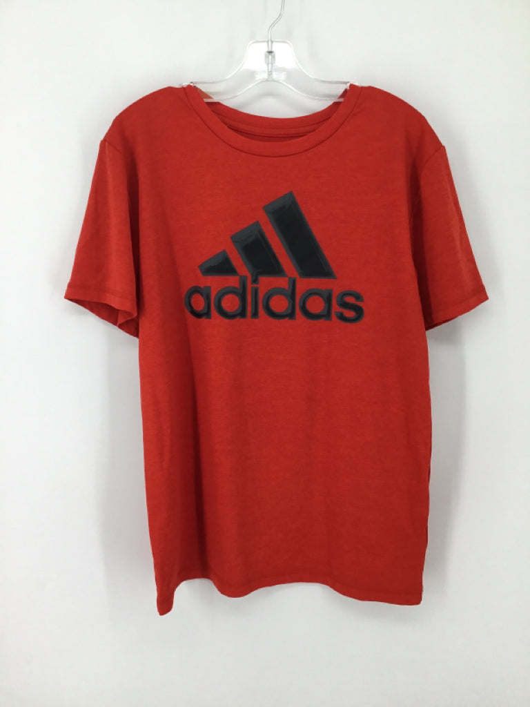 Adidas Child Size 10 Red screen printed T-shirt - boys