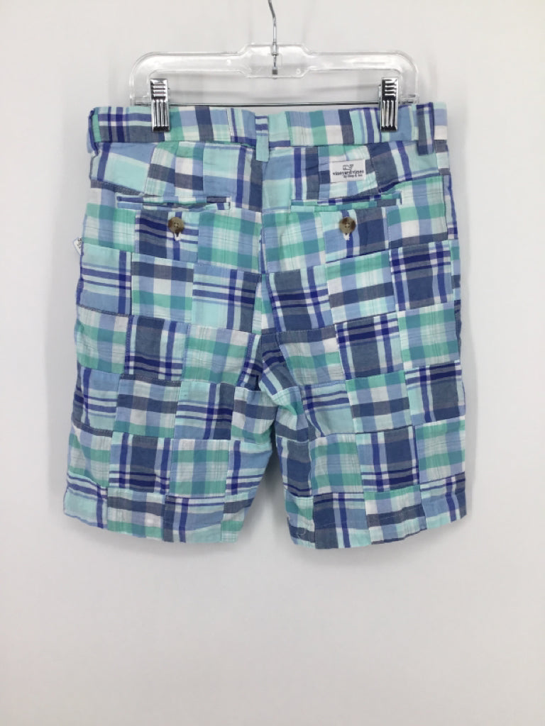 vineyard vines Child Size 12 Blue Plaid Shorts - boys