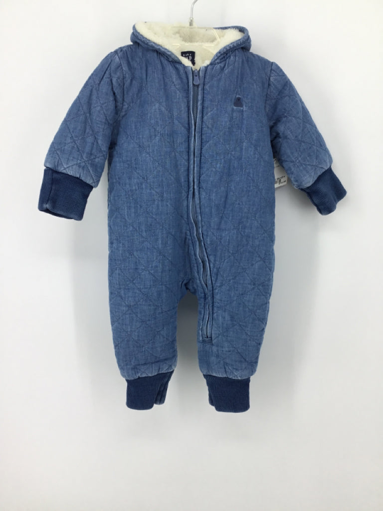 Baby Gap Child Size 3-6 Months Blue Solid Outerwear - boys