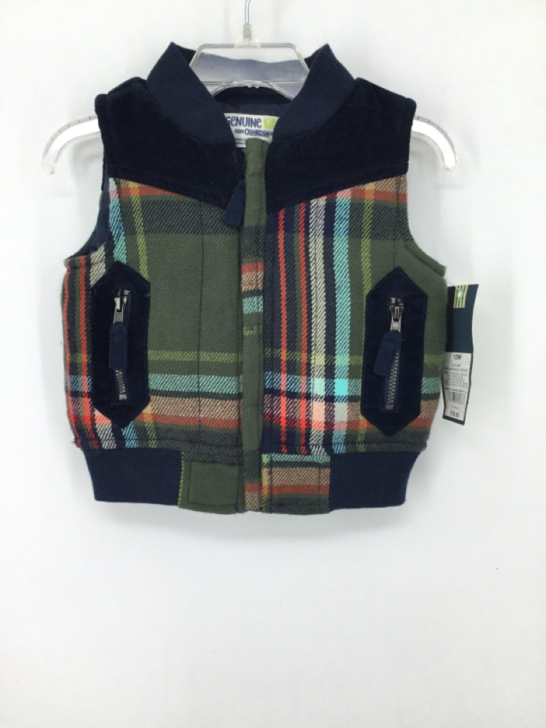 Genuine Kids Child Size 12 Months Natural Plaid Outerwear - boys