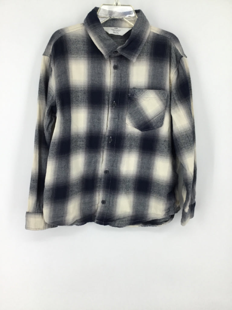 H & M Child Size 6 Blue Plaid Shirt - boys