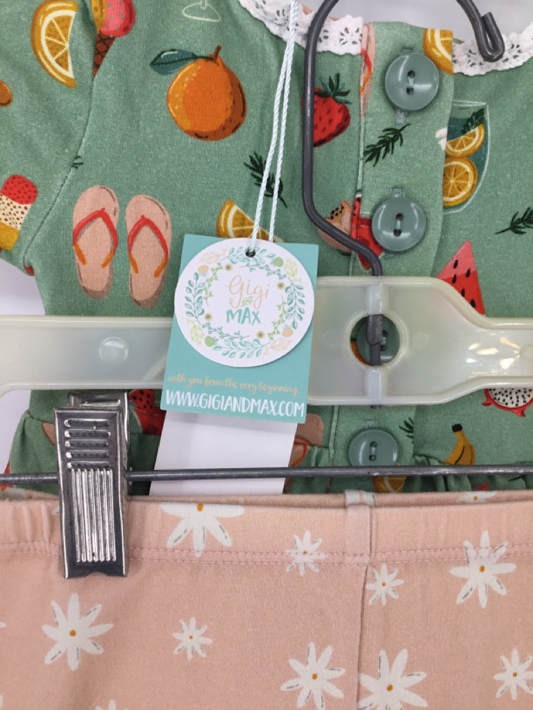 GiGi and Max Child Size 12 Months Green Dress - girls