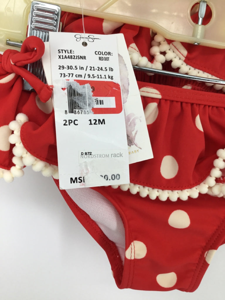 Jessica Simpson Child Size 12 Months Red Swimwear - girls