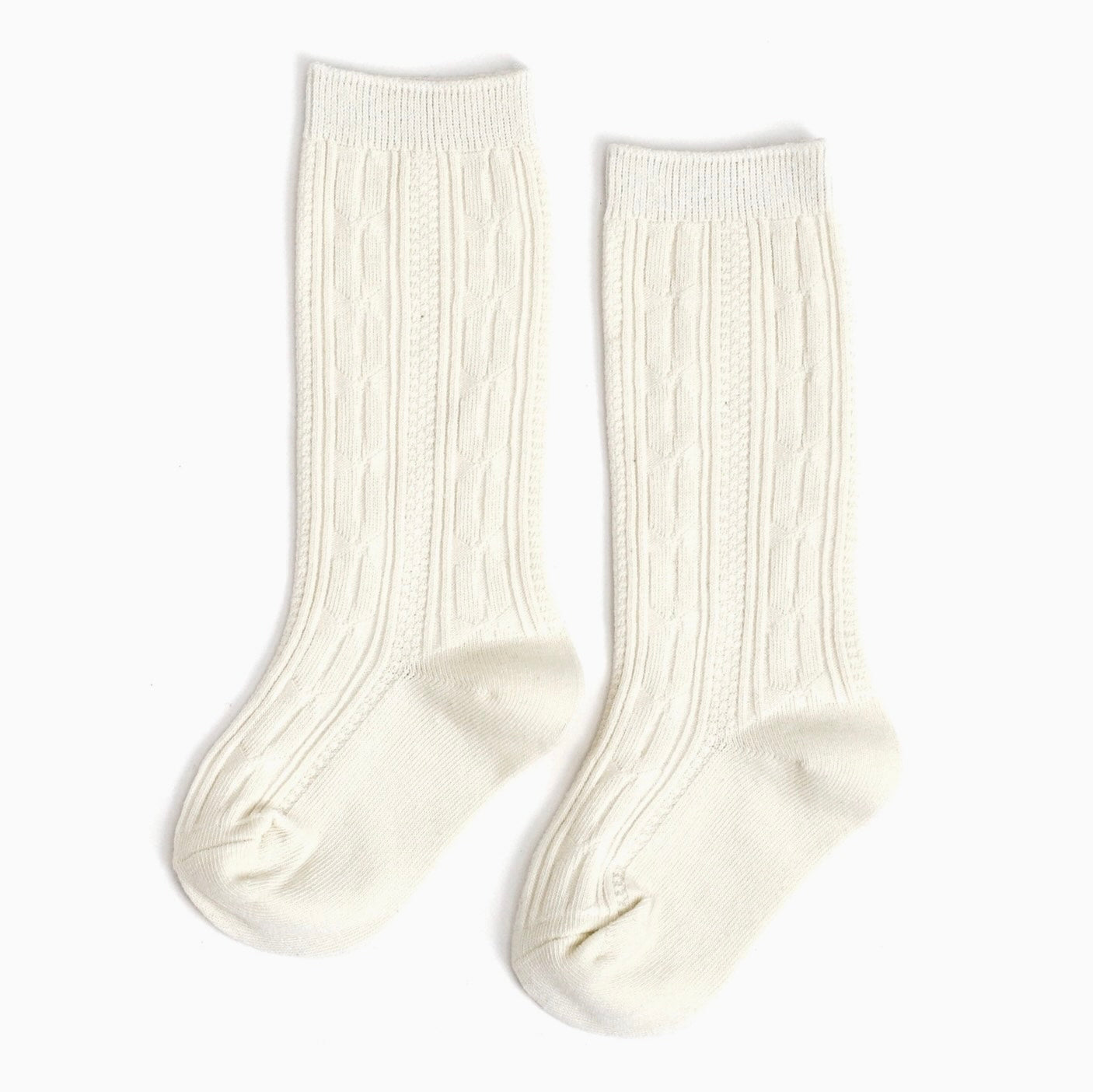 The Little Stocking Co - Cable Knee Socks (Ivory)