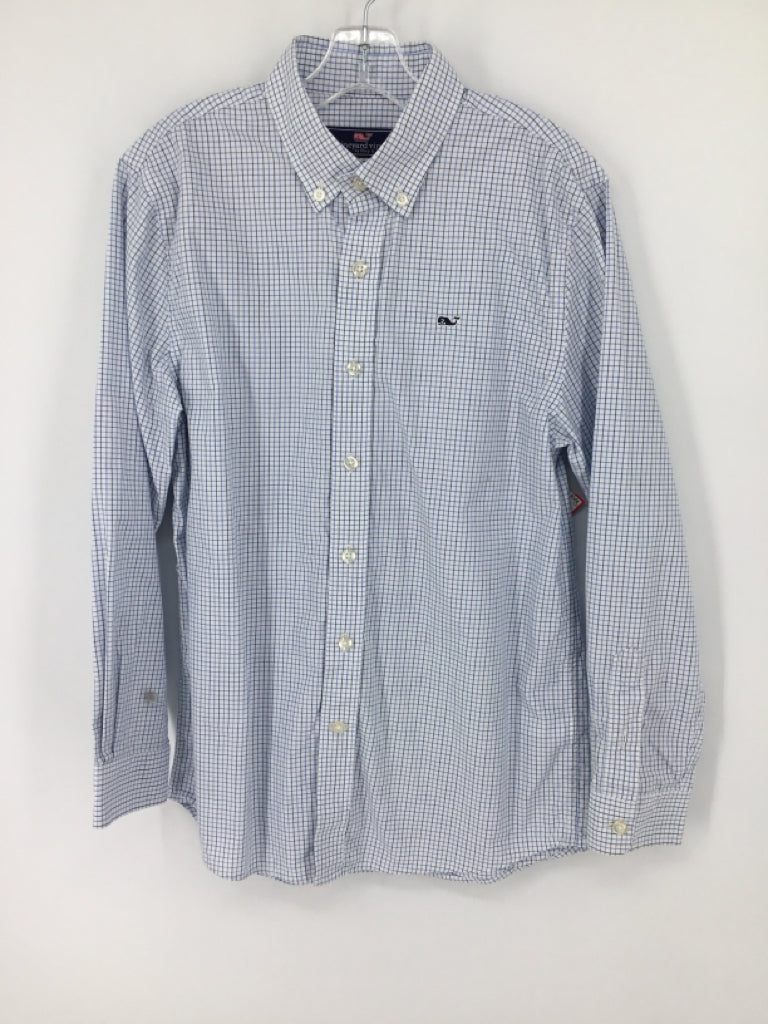 vineyard vines Child Size 12 Blue Checkered Shirt - boys