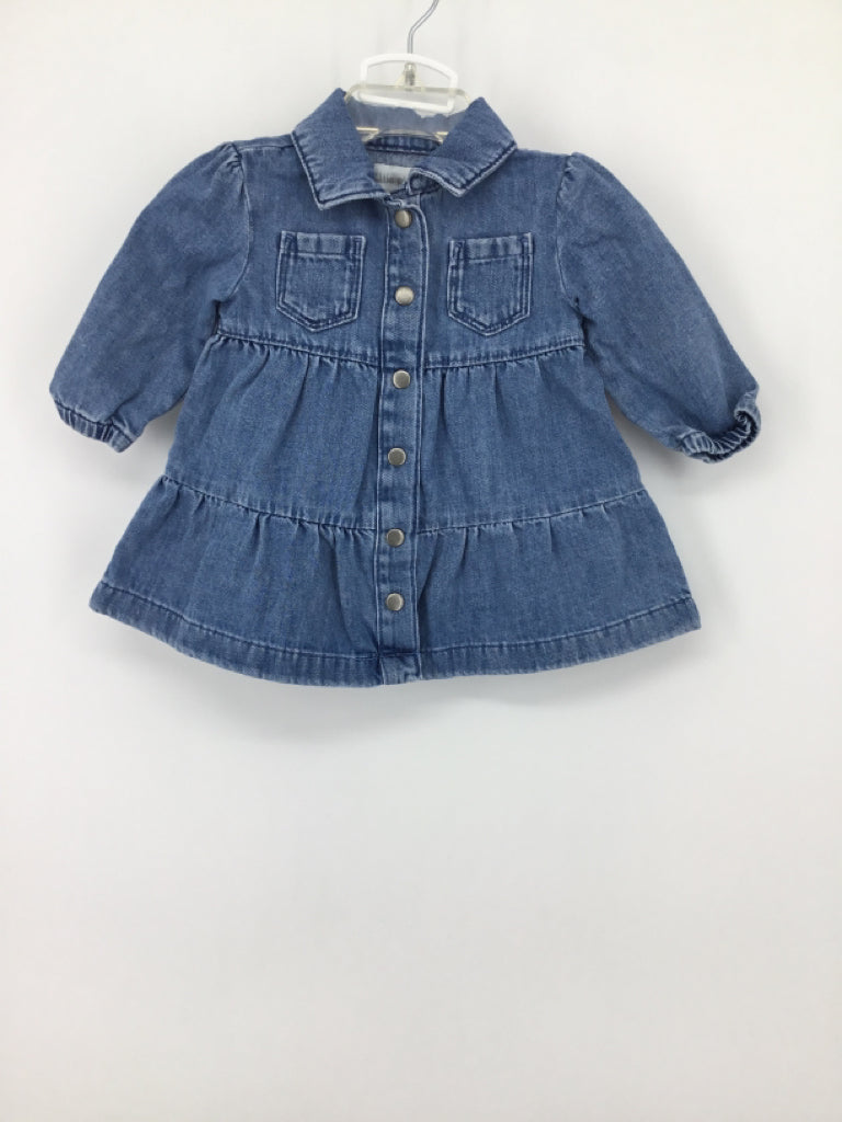 Little Planet Child Size 3 Months Blue Dress - girls