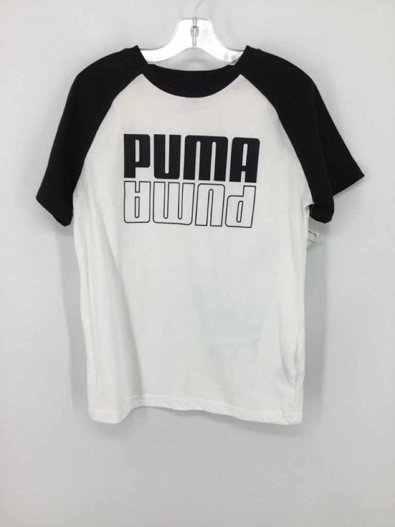 Puma Child Size 10 Black screen printed T-shirt - boys
