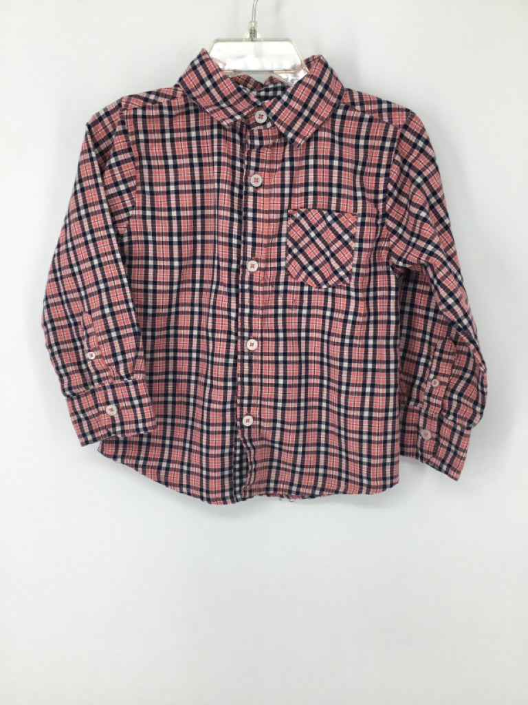 Ben Sherman Child Size 24 Months Pink Plaid Shirt - boys