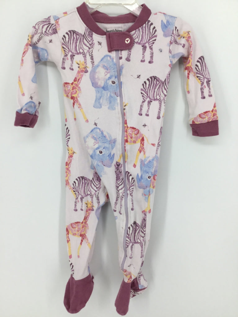 Burt's Bees Baby Child Size 3-6 Months Purple Sleepers