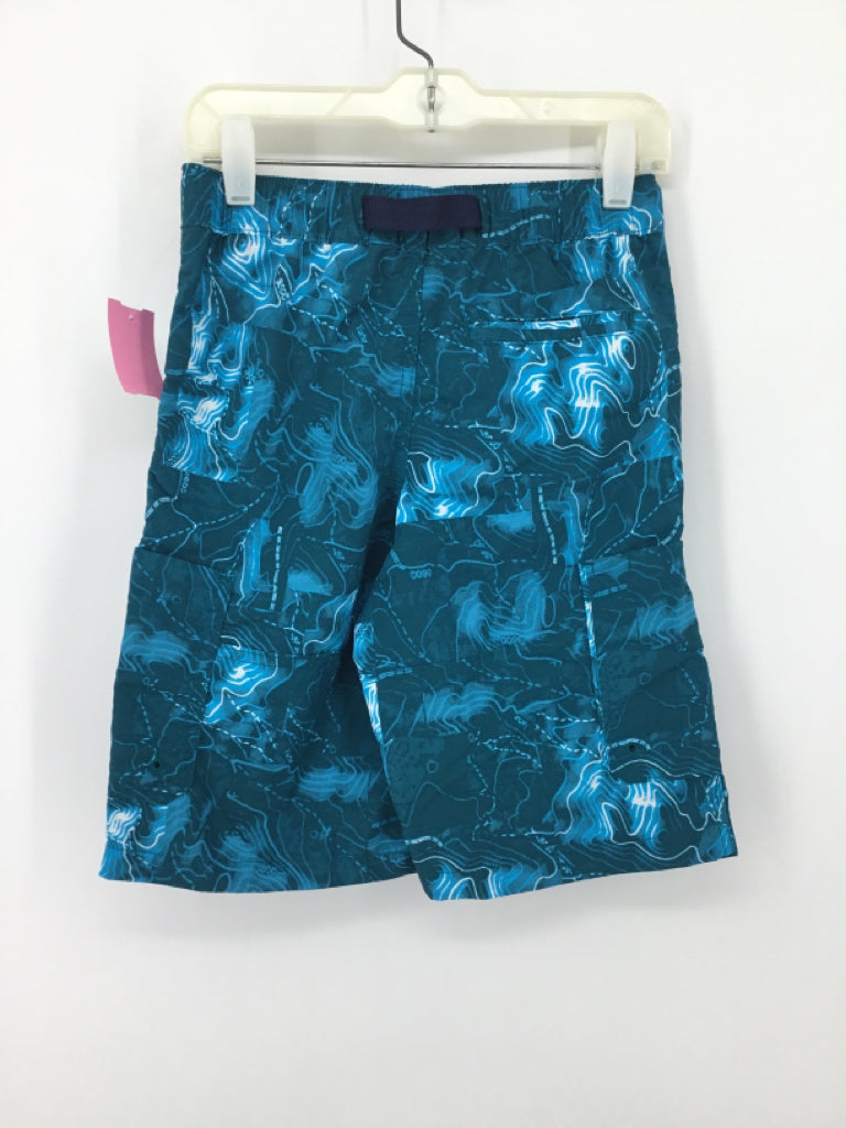 Lands' End Child Size 8 Teal Print Shorts - boys