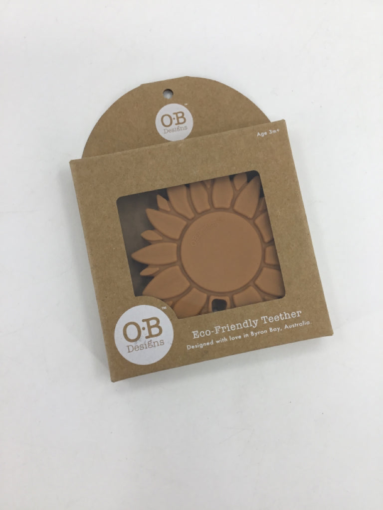 OB Designs Orange Silicone Sunflower Teether