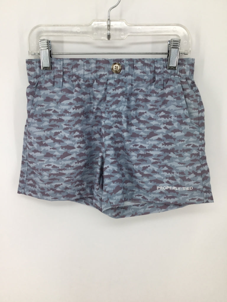 Properly Tied Child Size 5 Blue Print Swimwear - boys