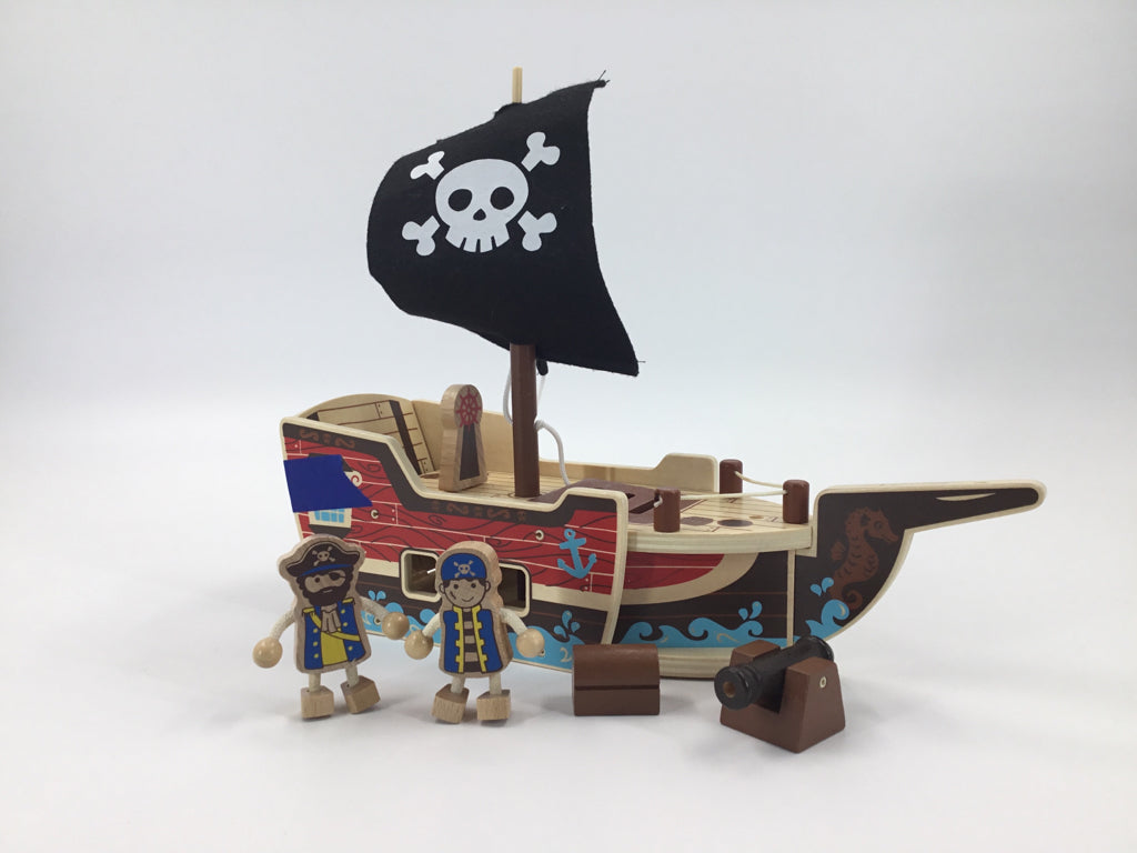 Wooden Pirate Ship Play Set