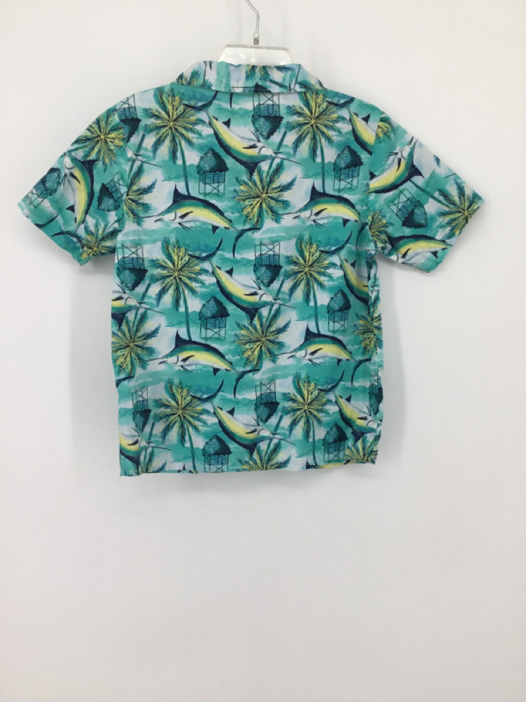 Carter's Child Size 4 Blue Print Shirt - boys