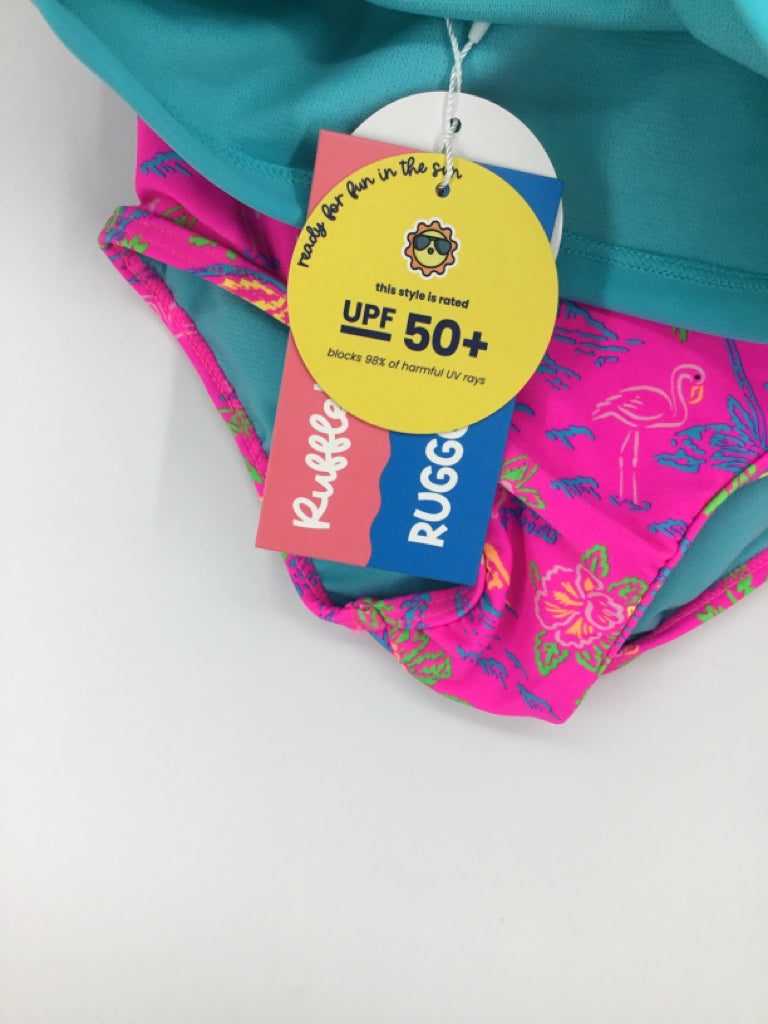 Ruffle Butts Child Size 18-24 Months Blue Swimwear - girls