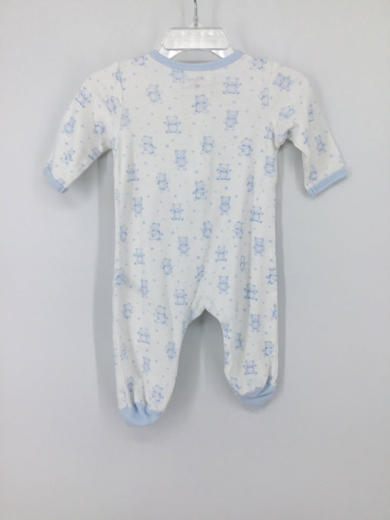 Little Me Child Size 3 Months Blue Sleepers