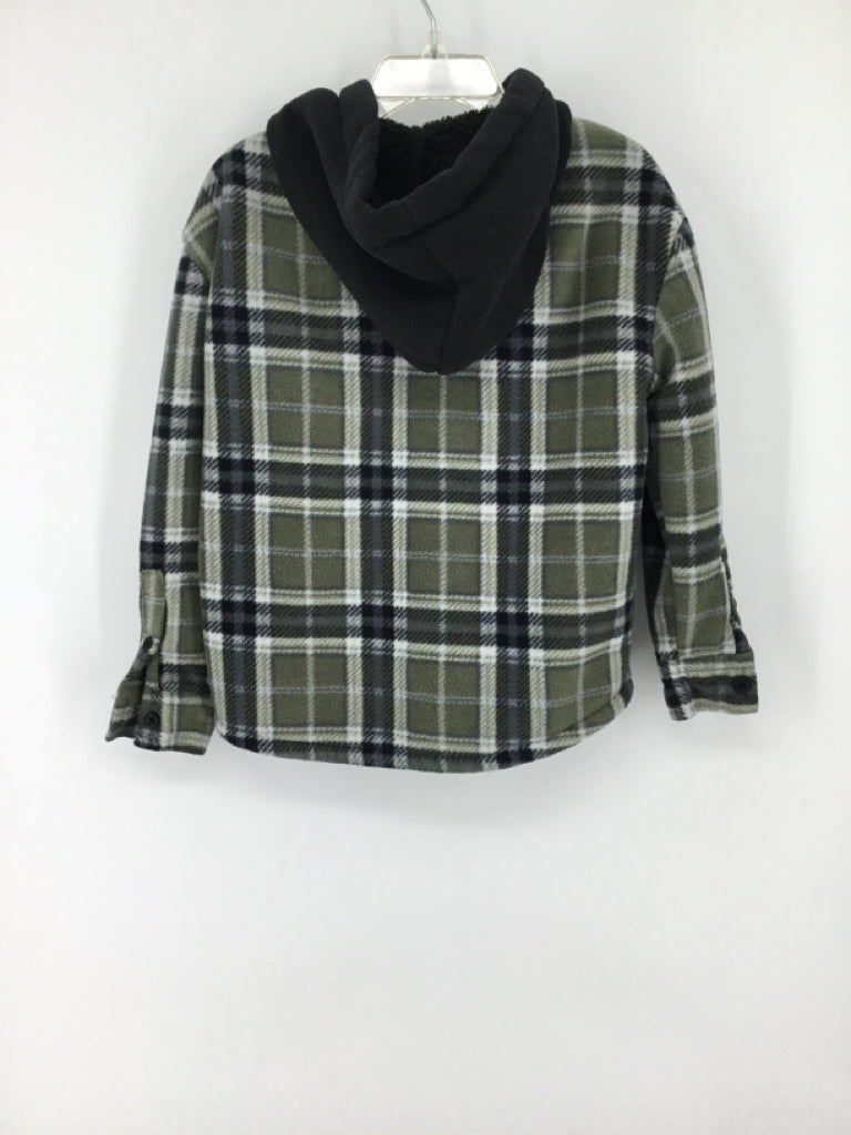 Distortion Child Size 2 Green Plaid Hoodie - boys