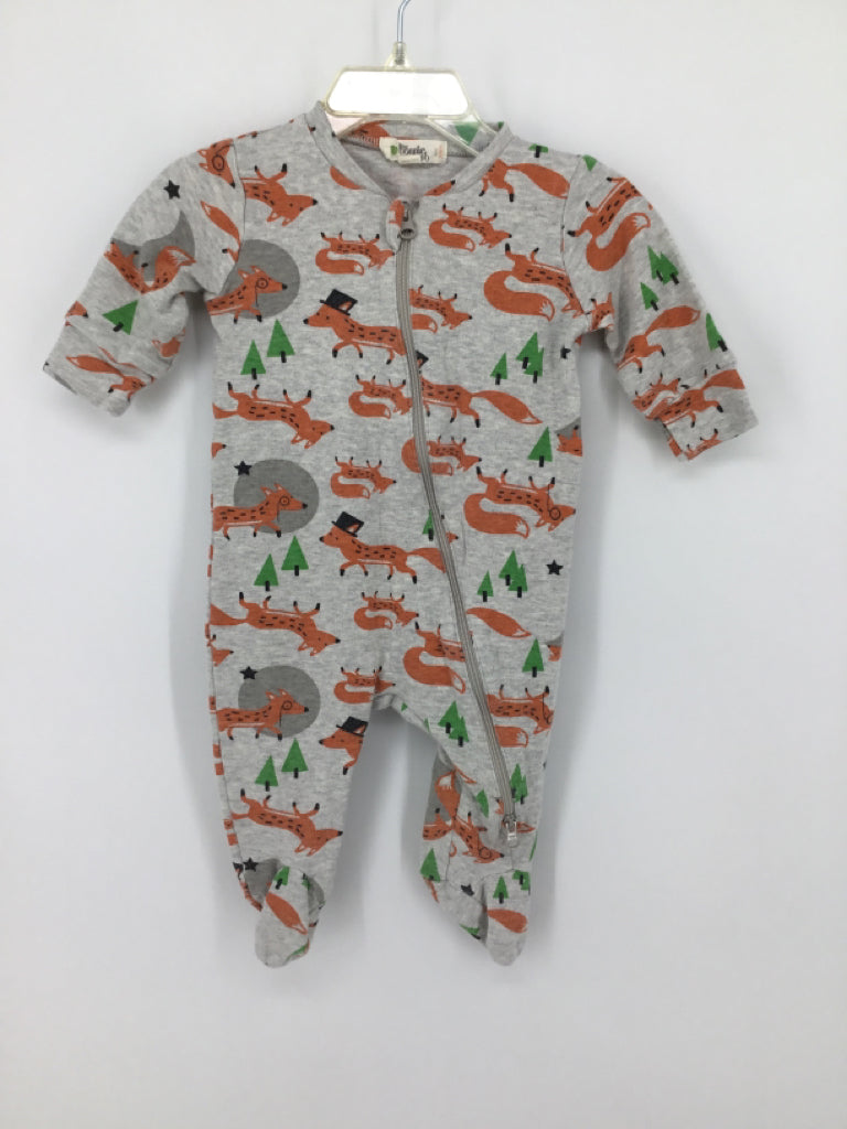 The Bonnie Mob Child Size 3-6 Months Gray Sleepers