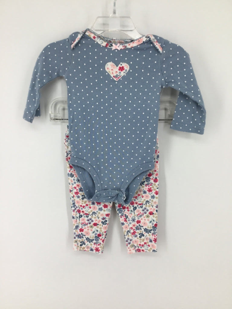 Carter's Child Size 6 Months Blue Outfit - girls