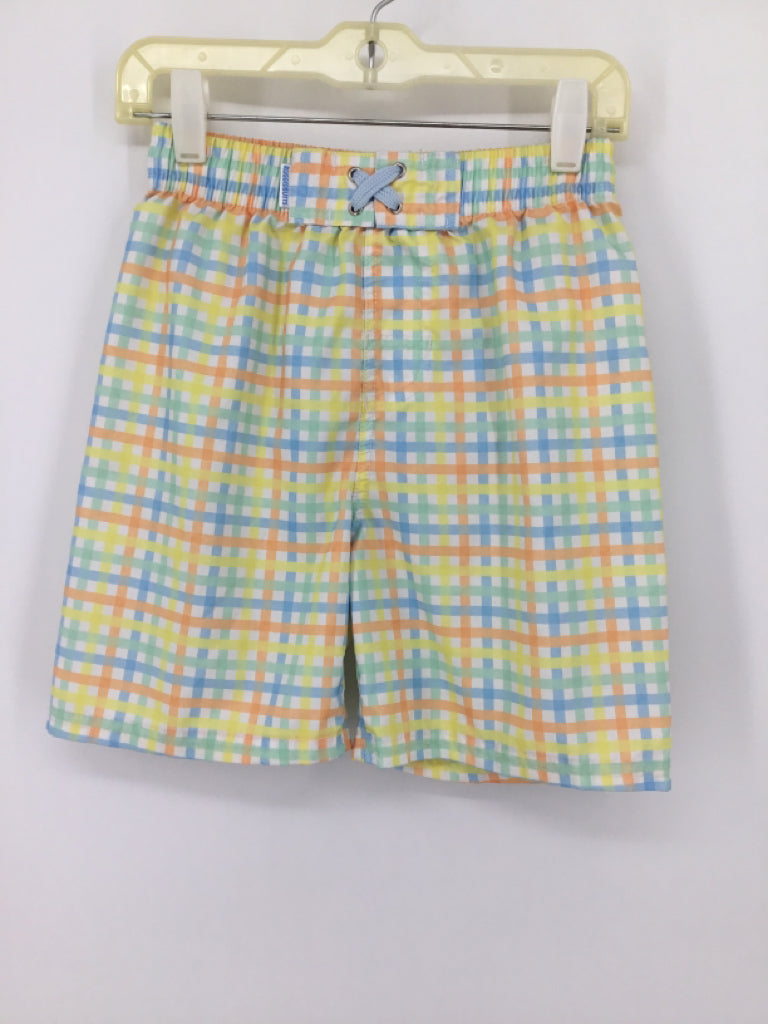 Rugged Butts Child Size 8 Multi-Color Gingham Swimwear - boys