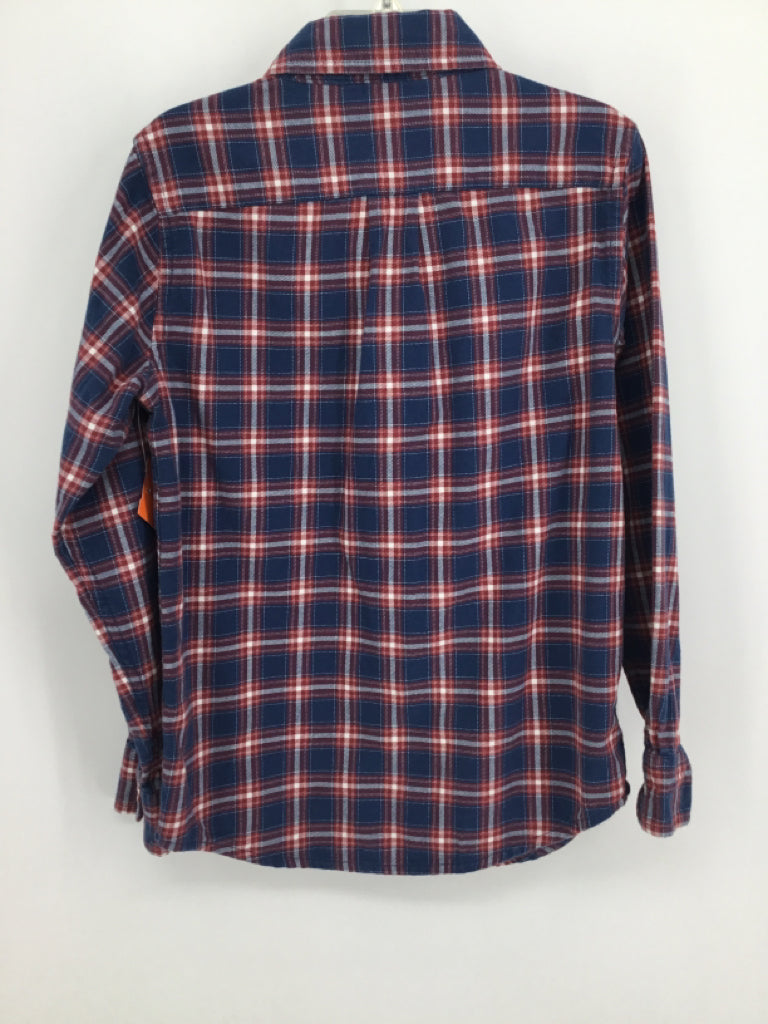 Janie and Jack Child Size 6 Blue Plaid Shirt - boys
