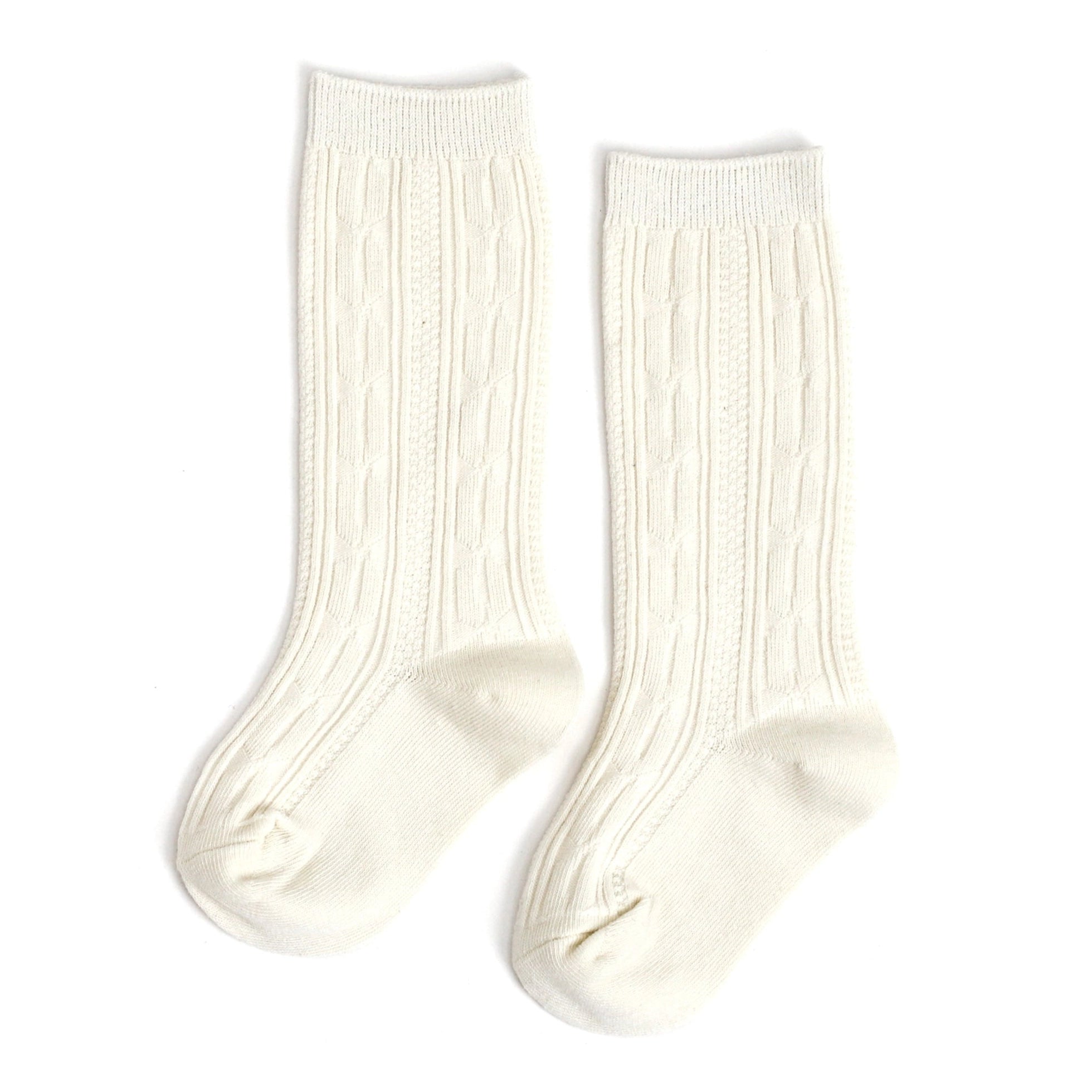 The Little Stocking Co - Cable Knit Knee High Socks - Ivory