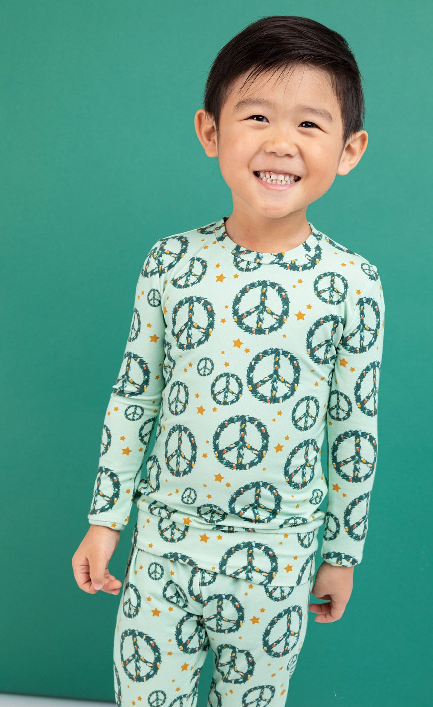 Bird & Bean Bamboo Long Sleeved PJ Set - Peace and Joy