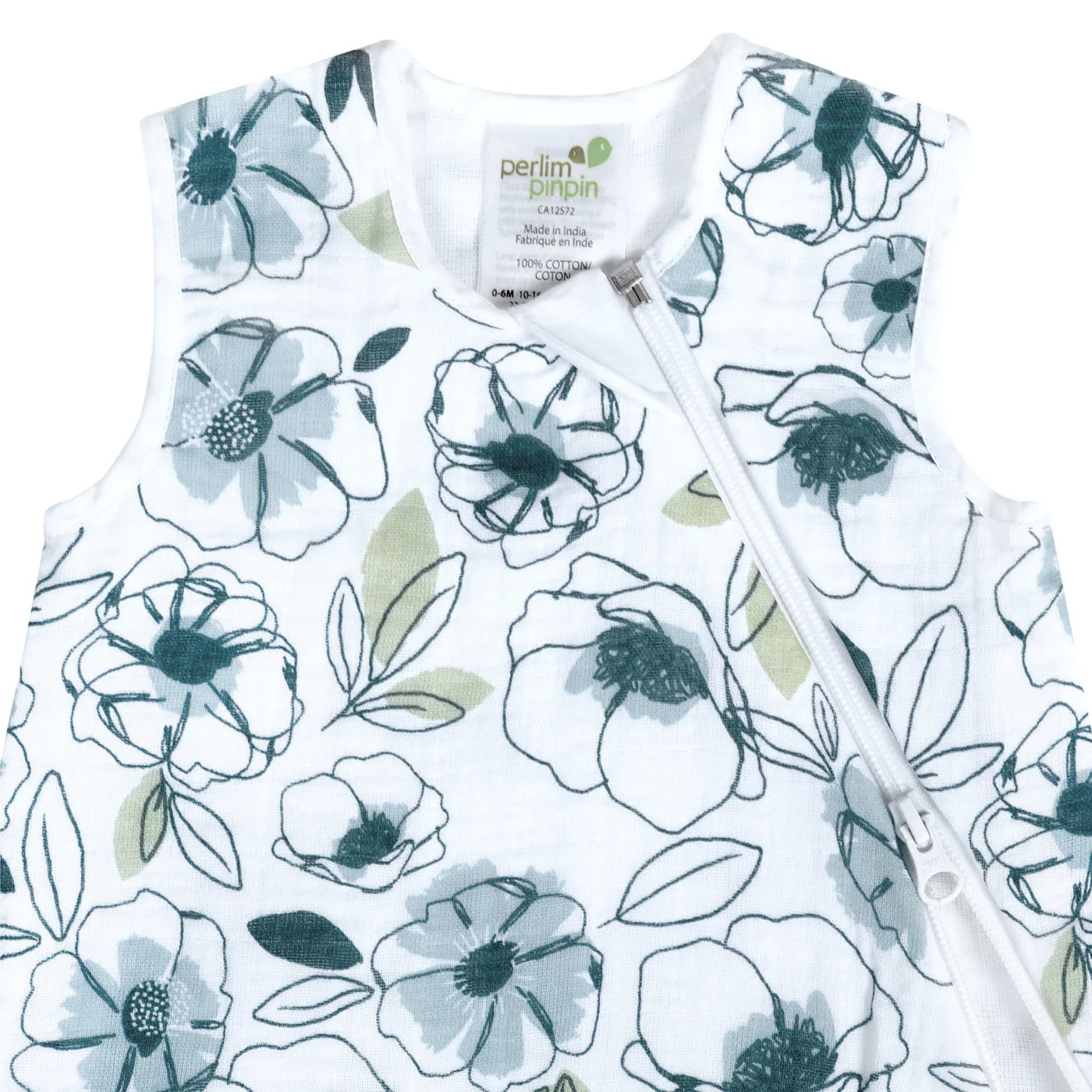 Perlimpinpin - Muslin Sleep Bag (Petunias)