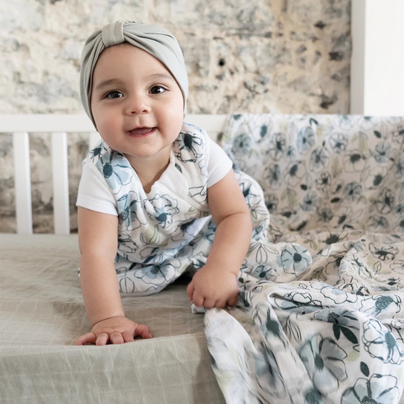 Perlimpinpin - Muslin Sleep Bag (Petunias)
