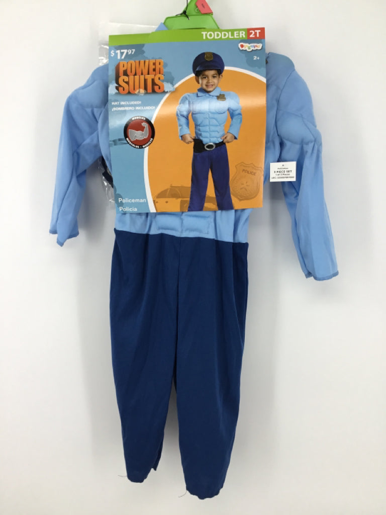 Kids Blue Police Costume For Girls