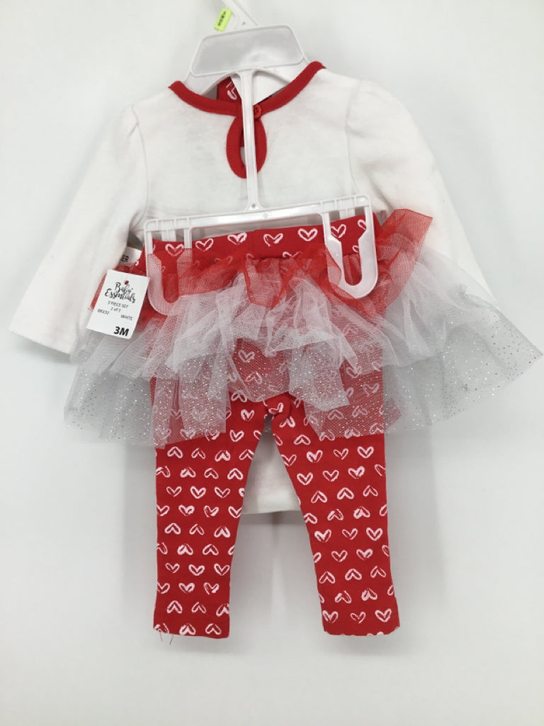 Baby Essentials Child Size 3 Months Red Valentine's Day Outfit